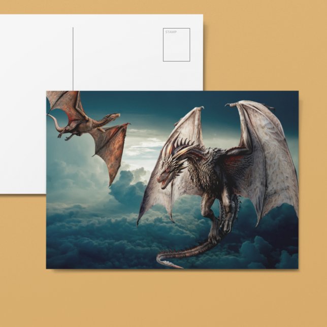 Postal Dragón volador Wyvern (Subido por el creador)
