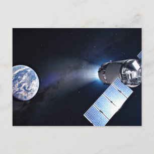 Postal Dragon Xl Spacecraft Con Planeta Tierra A Distanci