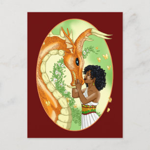 Postal Dragón y princesa Postcard