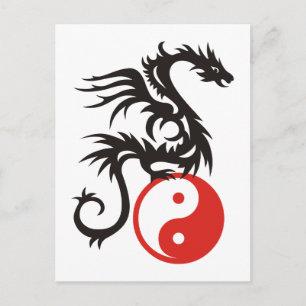 Postal Dragón Yin y Yang