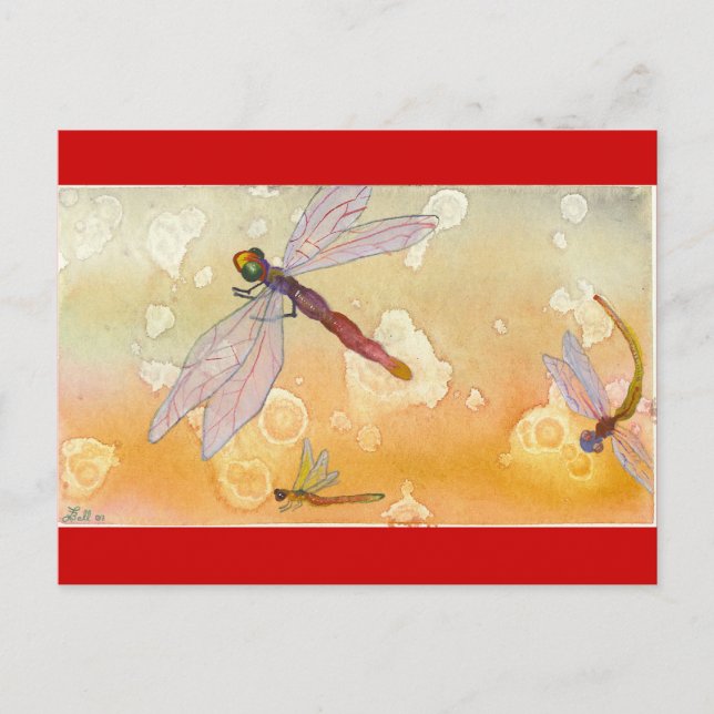 Postal "Dragones comunes" (Anverso)