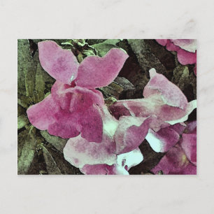 Postal Dragones morados en acuarela