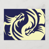 Dragones tribales Yin Yang (Personalizable)