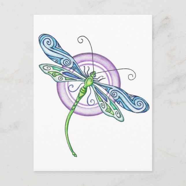 Postal Dragonfly caprichoso (Anverso)