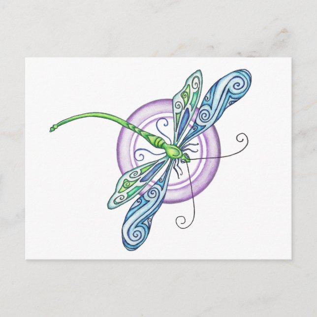 Postal Dragonfly caprichoso (Anverso)