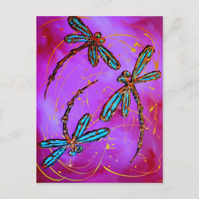 Postal Dragonfly Flit Electric Pink (Anverso)