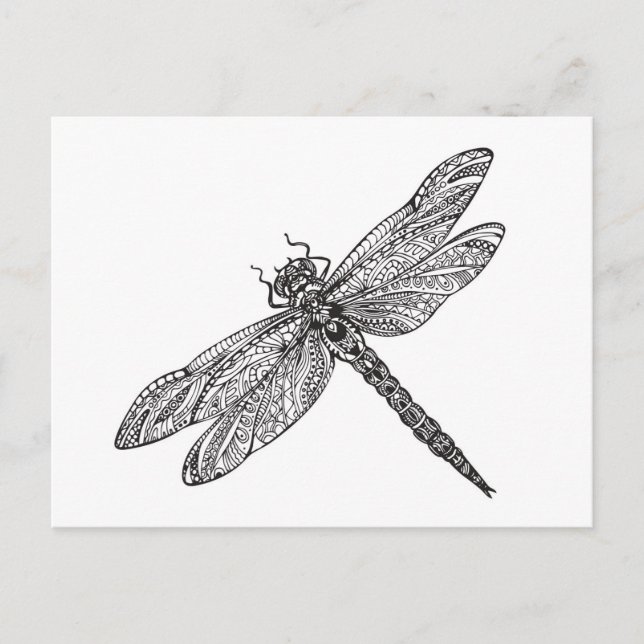 Postal Dragonfly In Style (Anverso)