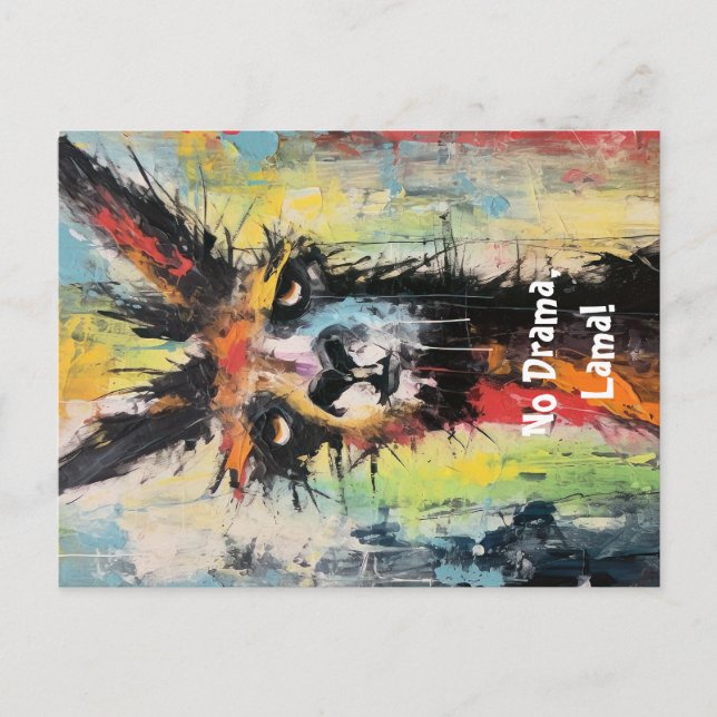 Postal Drama Lama Personalisierbar Funky Hipster Niedlich (Anverso)