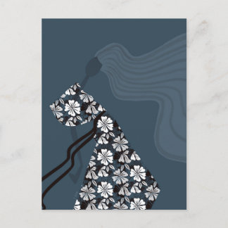 Postal Dramatic Silhouette Elegant Glam Fashion Art