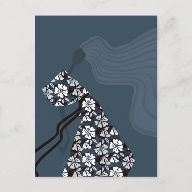 Postal Dramatic Silhouette Elegant Glam Fashion Art (Anverso)