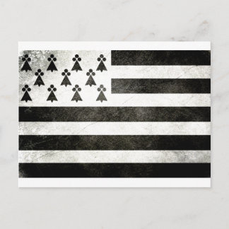 Postal Drapeau Bretagne Vintage