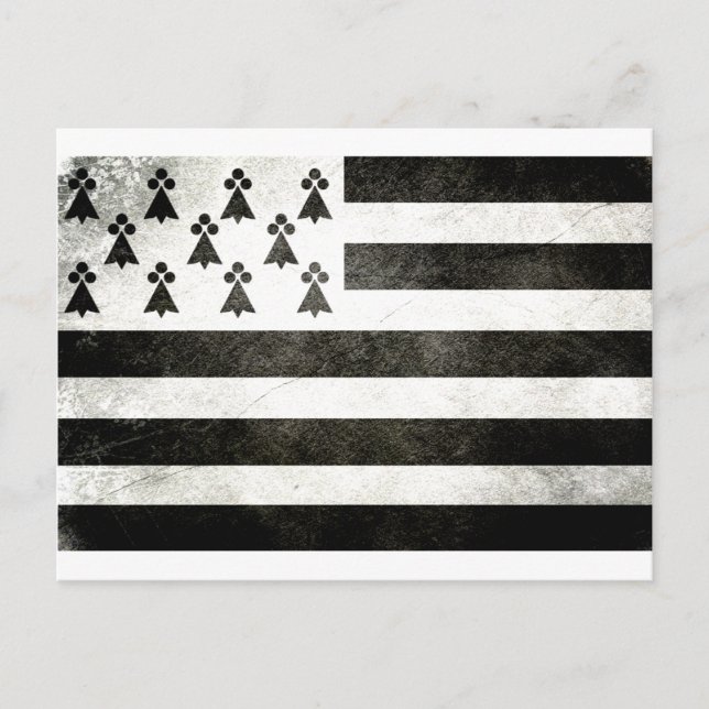 Postal Drapeau Bretagne Vintage (Anverso)