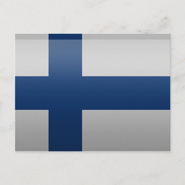 Postal Drapeau de la Finlande. (Anverso)