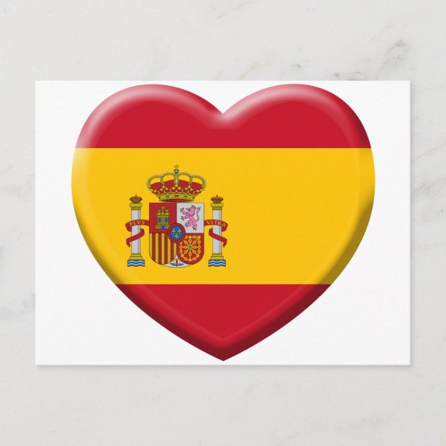 Postal Drapeau Espagne (Anverso)