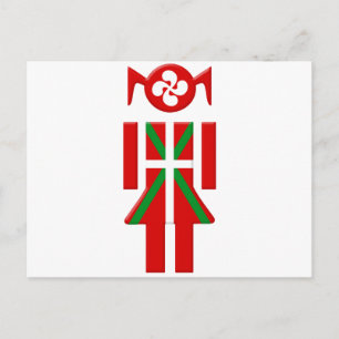 Postal Drapeau Euskadi Bayonne