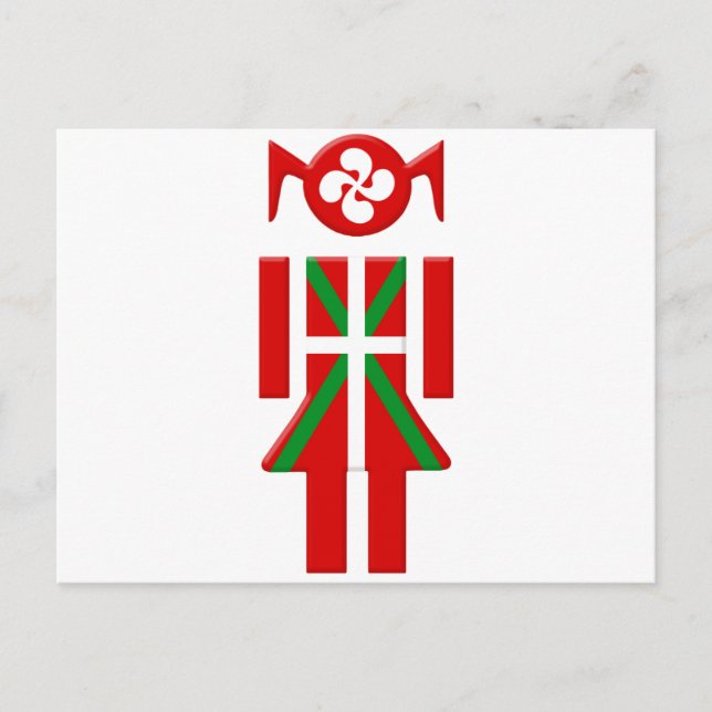 Postal Drapeau Euskadi Bayonne (Anverso)