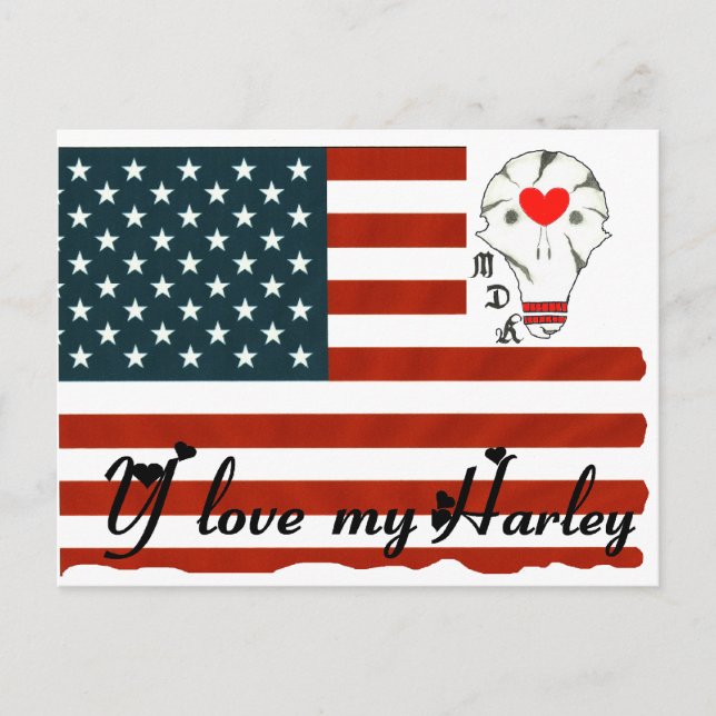 Postal DRAPEAU TDM AMA MI HARLEY.png (Anverso)