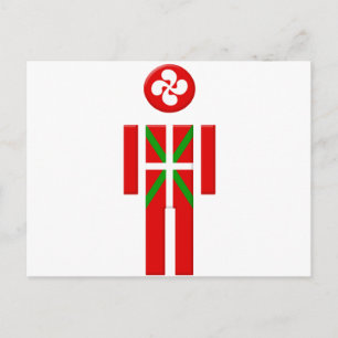 Postal Drapeau vasco de Garçon Euskadi