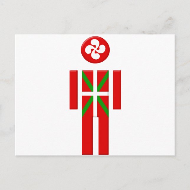 Postal Drapeau vasco de Garçon Euskadi (Anverso)