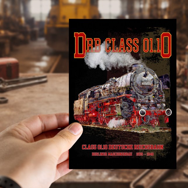 Postal DRB Class 01.10 Steam Train. Deutsche Reichsbahn (DRB Class 01.10 Steam Train. Deutsche Reichsbahn. Postcard)