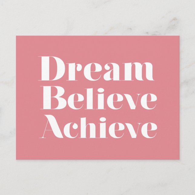 Postal Dream Believe Achieve (Anverso)