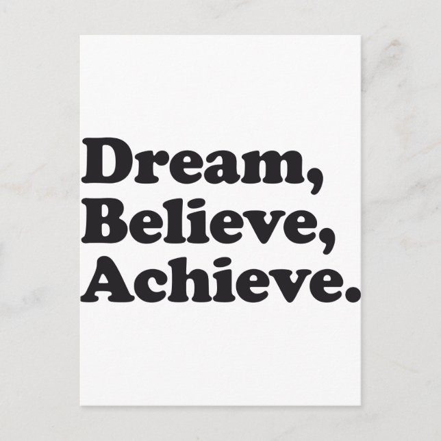 Postal Dream Believe Achieve (Anverso)