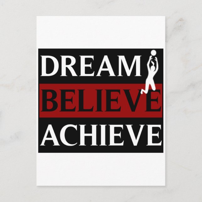 Postal Dream Believe Loeve Mujeres Voleibol (Anverso)