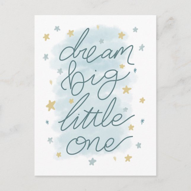 Postal Dream Big Little One Pastel Stars (Anverso)
