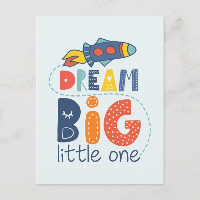 Postal Dream Big Little One Rocket (Anverso)
