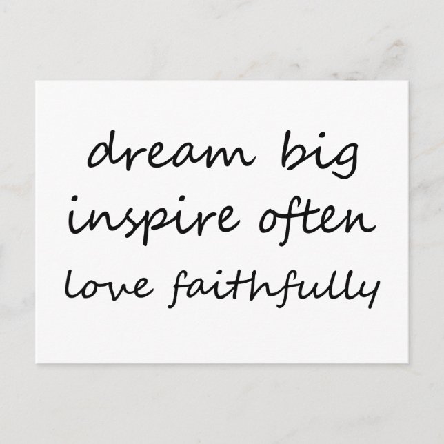 Postal Dream Inspire Love (Anverso)