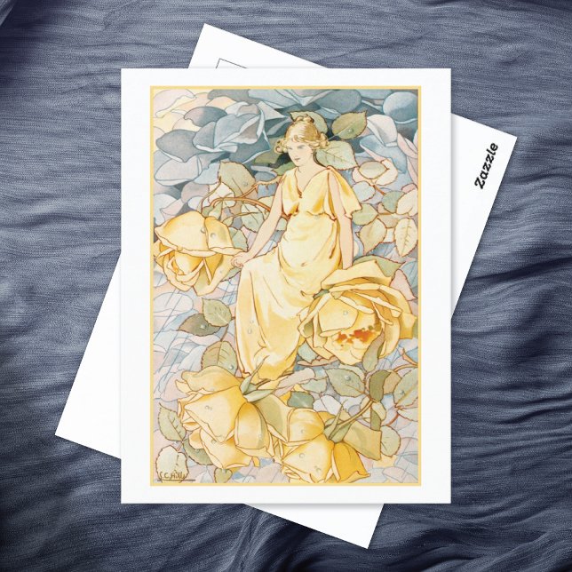Postal Dream Rosas Yellow Flower Fairy (Subido por el creador)