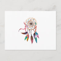 Dreamcatcher bohemio en vibrante pintura acuarela