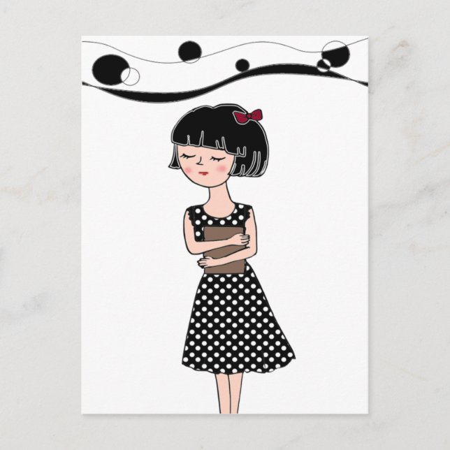 Postal Dreaming About Books Post Card (Anverso)