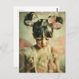 Postal Dreamlike Children Portrait | Butterfly Whisper