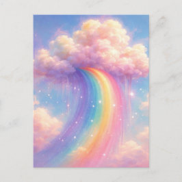 Postal Dreamy Cloud Rainbow - Pastel Painting Style