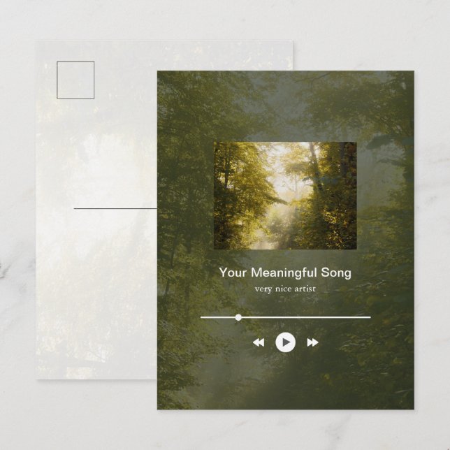 Postal Dreamy golden park art photo Music Player (Anverso / Reverso)