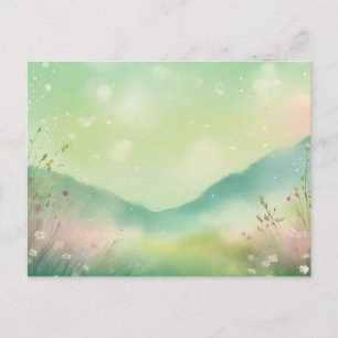 Postal Dreamy Meadow Watercolor en Pastel