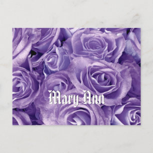 Postal Dreamy Purple Rose Bouquet V3