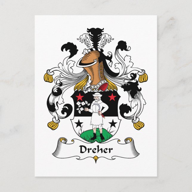 Postal Dreher Family Crest (Anverso)