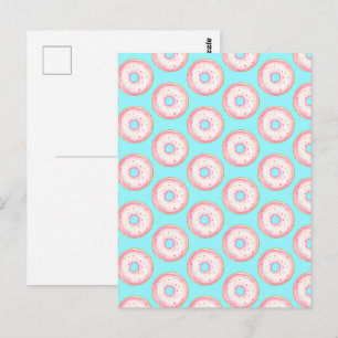 Postal Drenuelos de salpicaduras de color rosa