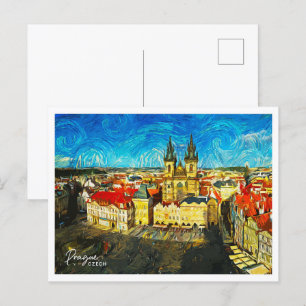 Postal Dresden Alemania Hermoso paisaje de pintura al óle