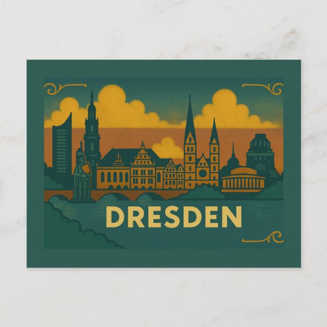 Postal Dresden Germany City Art (Anverso)