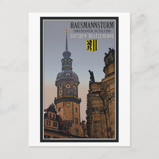Postal Dresden - Hausmannsturm (Anverso)