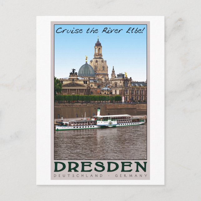 Postal Dresden - Sobre el Elba (Anverso)