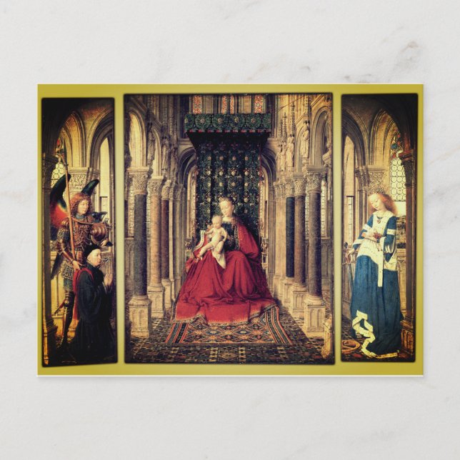 Postal Dresden Triptych (por Jan van Eyck, 1437) (Anverso)