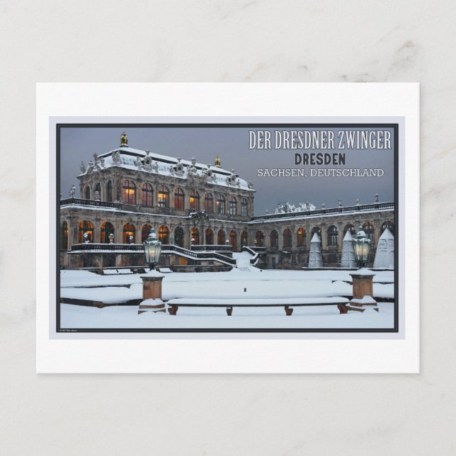 Postal Dresden - Zwinger Palace Winter LS (Anverso)