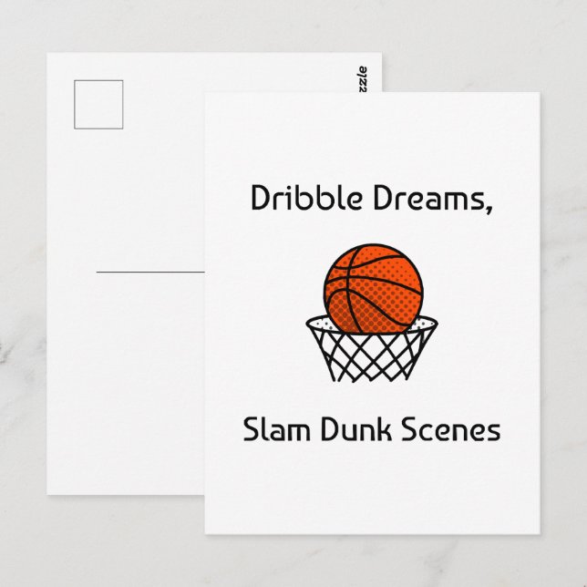 Postal Dribble Dreams, Escenas de Mate de Baloncesto (Anverso / Reverso)