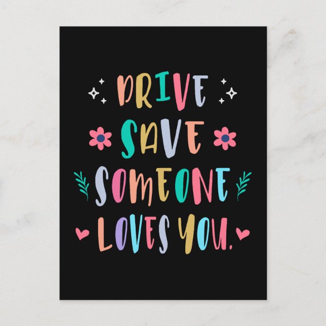 Postal Drive safe someone loves you (Anverso)
