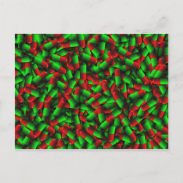 Postal drogas de pastillas verdes rojas