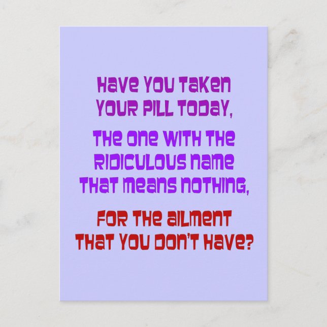 Postal Drogas legales (Anverso)